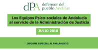 Los Equipos Psico-sociales de Andalucía al servicio de la Administración de Justicia