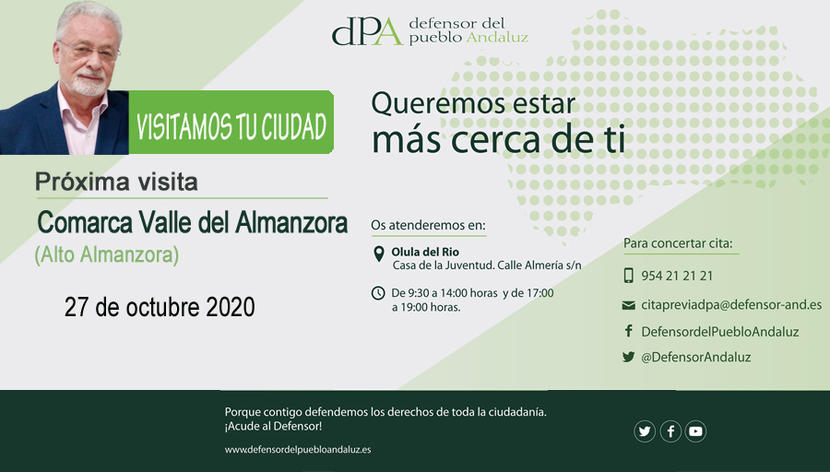 El Defensor del Pueblo andaluz se interesa por la situación de las residencias y la Andalucía despoblada en su visita a Almería El Defensor del Pueblo andaluz se interesa por la situación de las residencias y la Andalucía despoblada en su visita a Almería