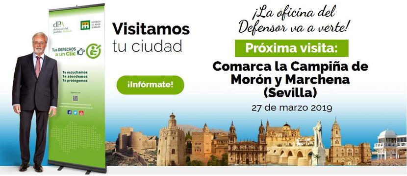 La oficina de atención ciudadana del Defensor del Pueblo Andaluz estuvo en la Comarca de La Campiña de Morón y Marchena (Sevilla) el día 27 de marzo de 2019 La oficina de atención ciudadana del Defensor del Pueblo Andaluz estuvo en la Comarca de La Campiña de Morón y Marchena (Sevilla) el día 27 de marzo de 2019