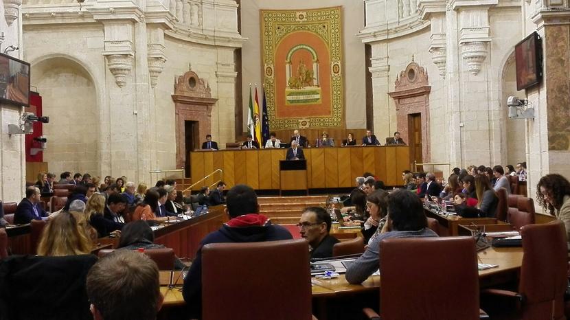 Presentación del Informe Anual del Menor 2014 en el Pleno del Parlamento de Andalucía