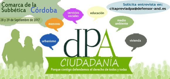 La Oficina de Atención Ciudadana estará en la Subbética cordobesa los días 28 y 29 de septiembre