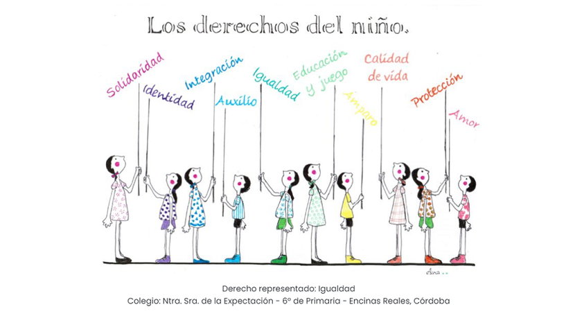  Un dibujo sobre el derecho a la igualdad y un vídeo sobre el derecho a la integración, ganadores del XIII Premio Así veo mis derechos del Defensor del Menor de Andalucía